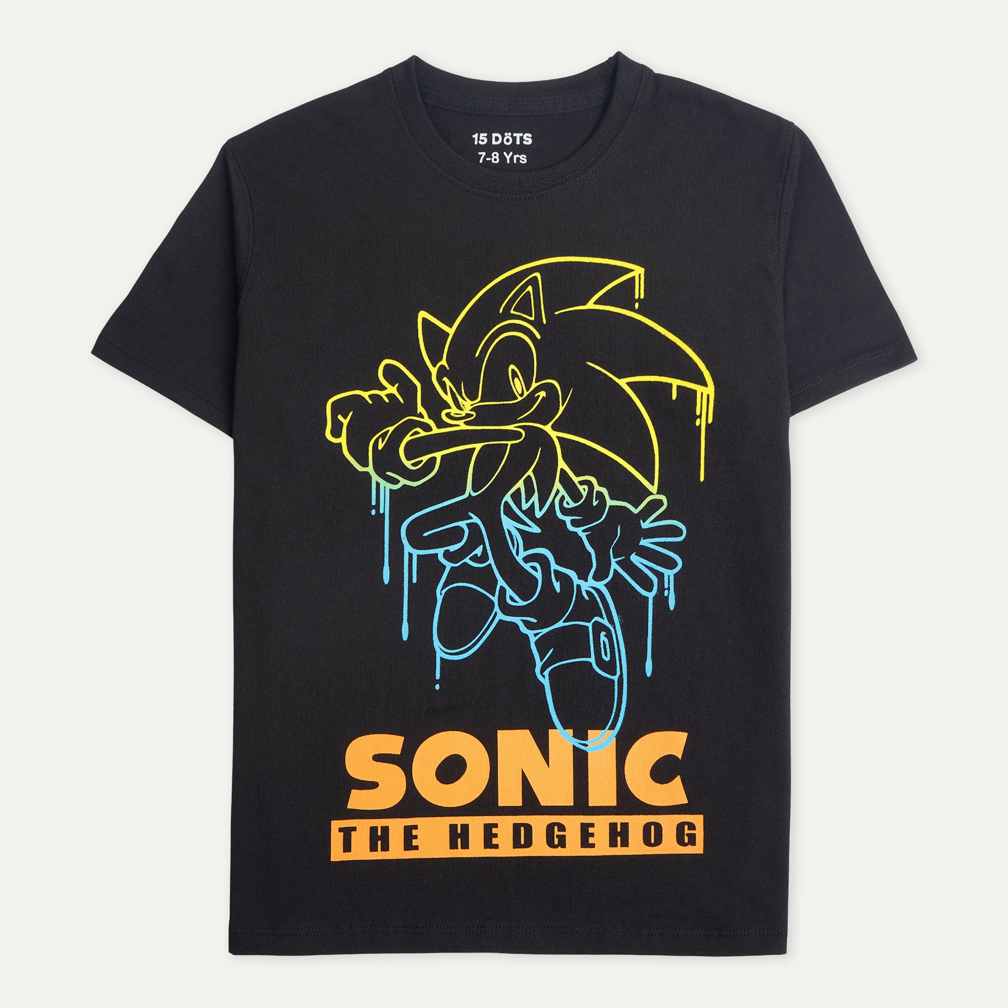 BOYS BLACK SONIC TEE