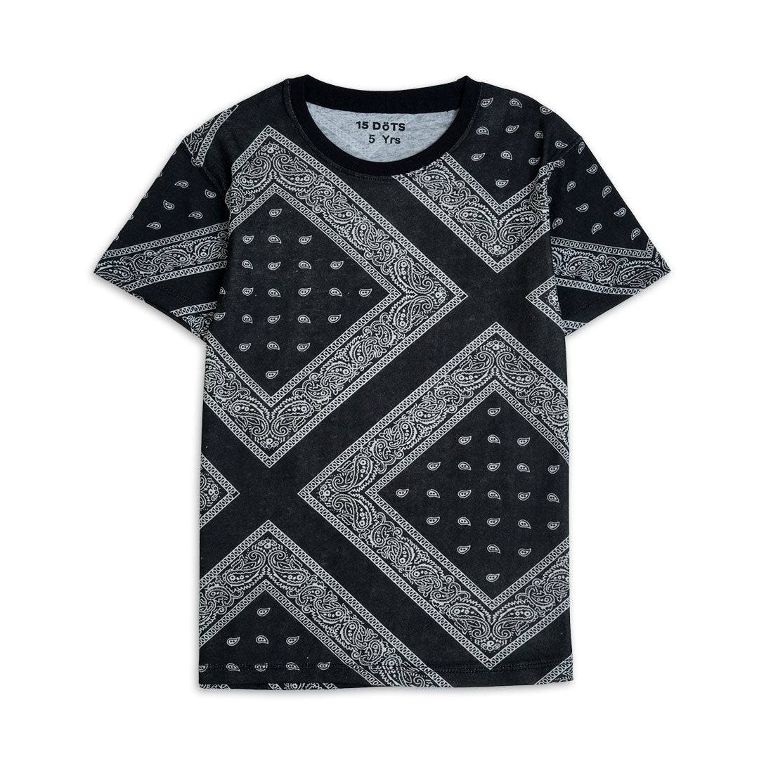 BOYS BLACK BANDANA TEE