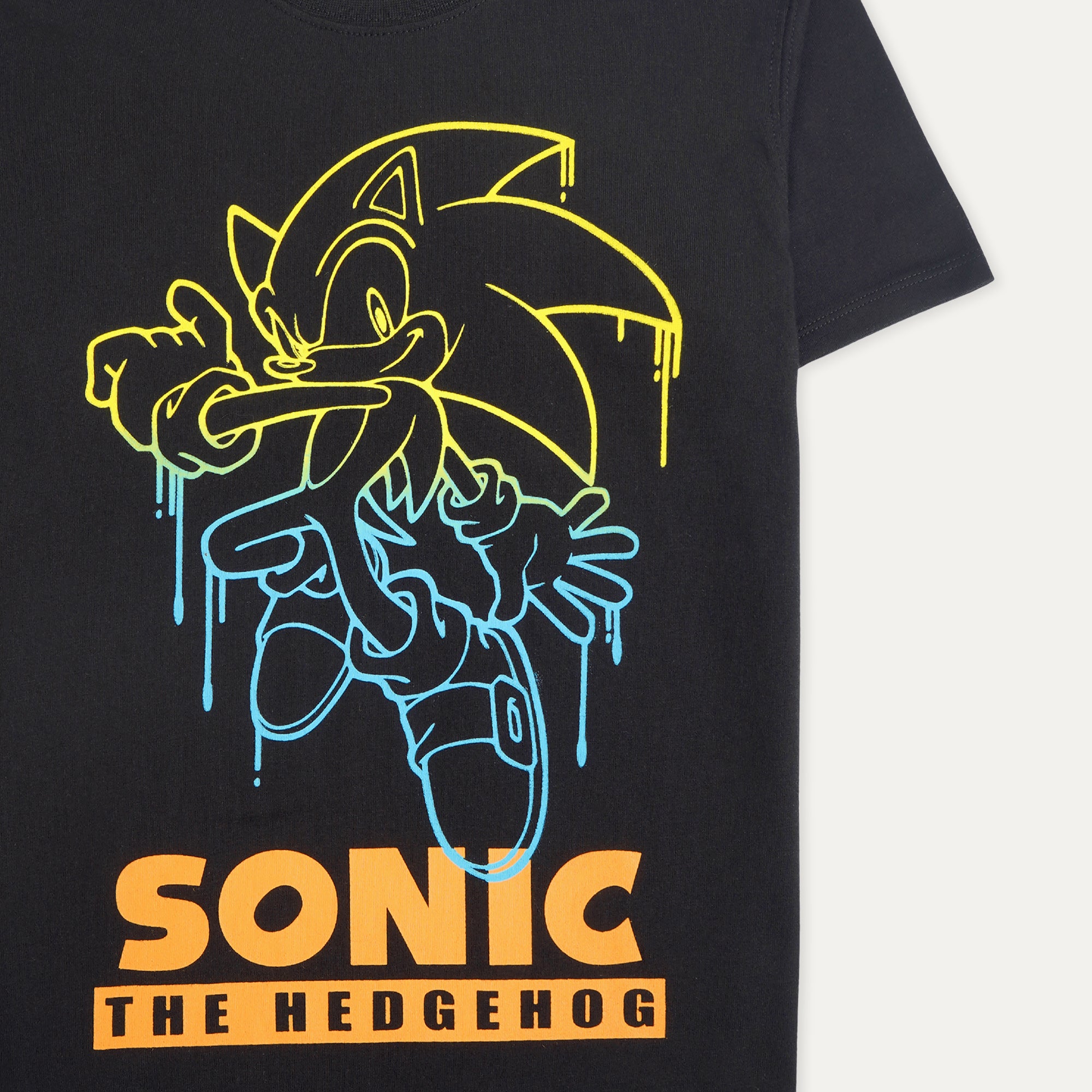 BOYS BLACK SONIC TEE