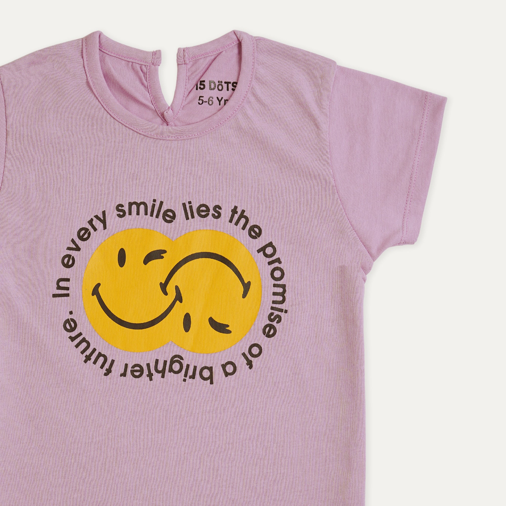 GIRLS PINK SMILEY TEE