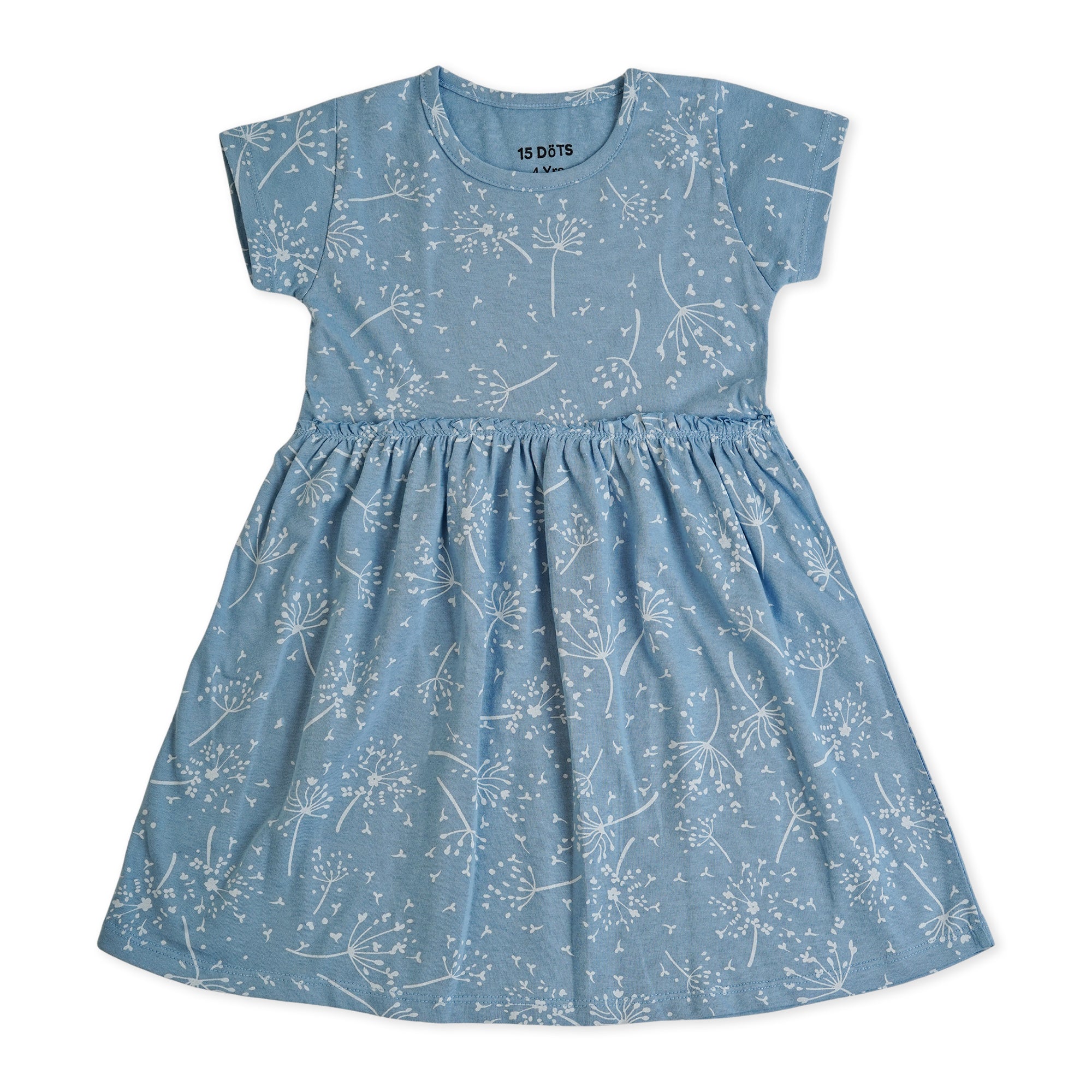 BLUE FLORAL PRINTED DRESS
