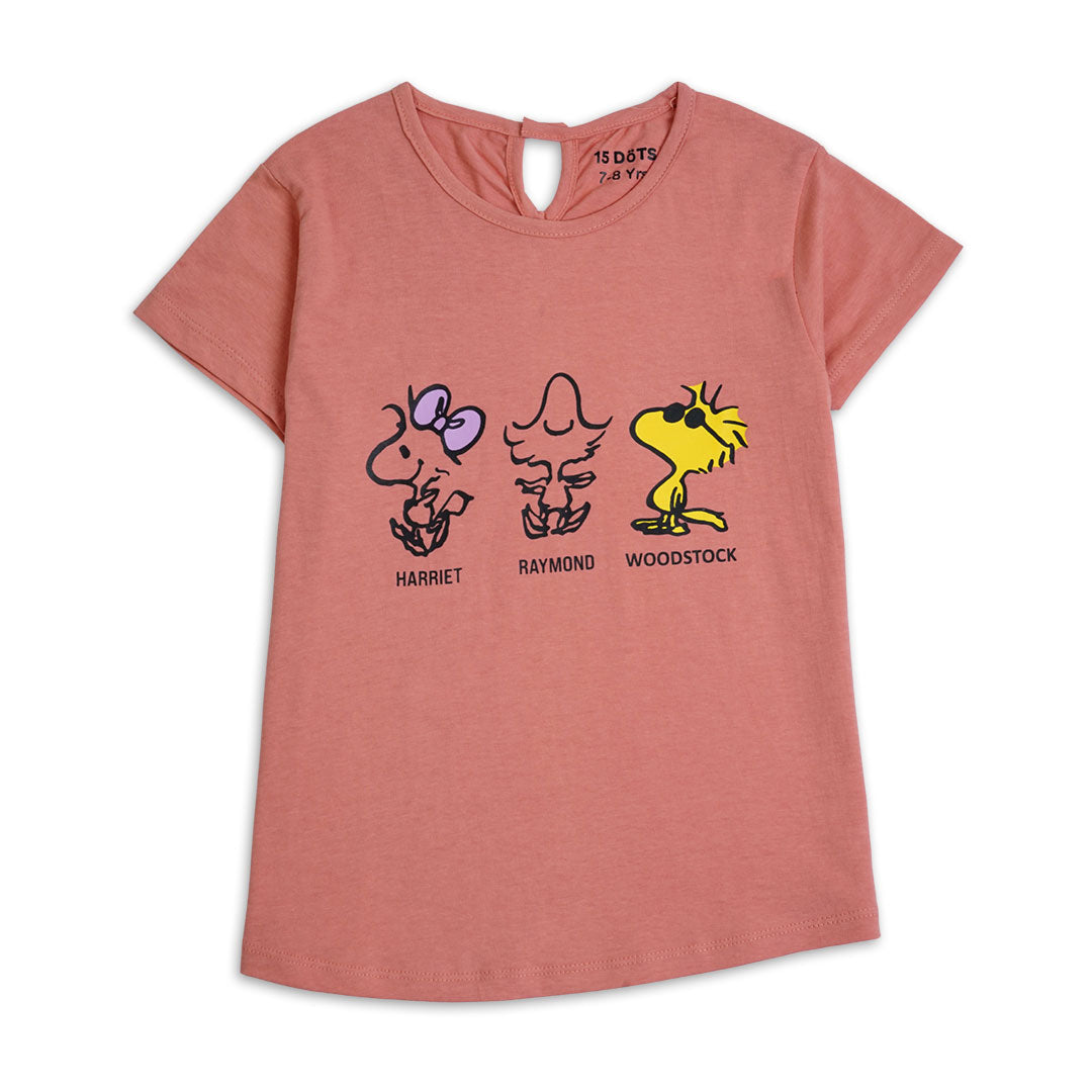 GIRLS PEACH TEE