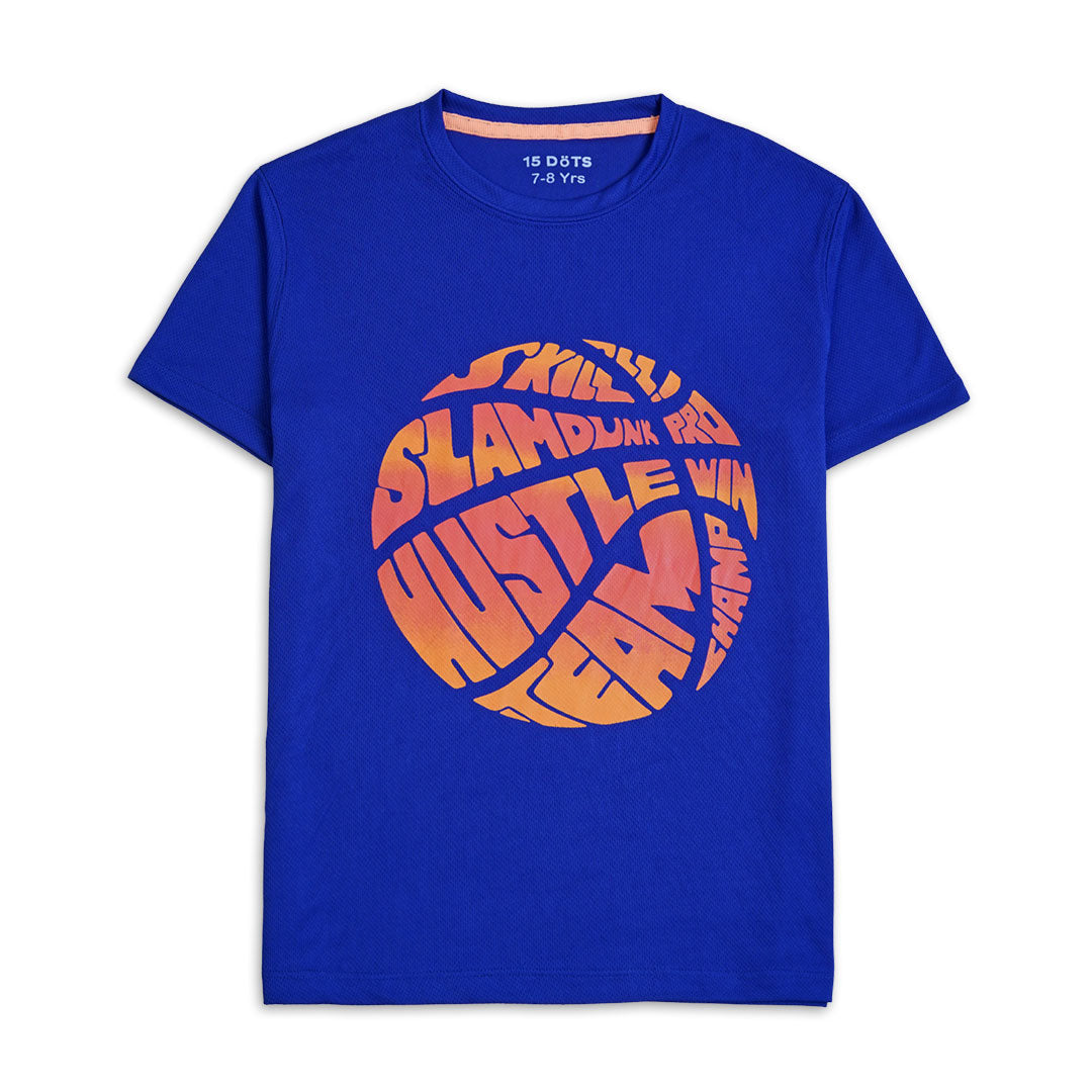 BOYS BLUE BASKETBALL TEE