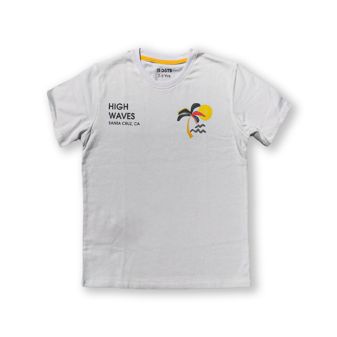 BOYS WHITE WAVES TEE